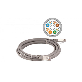 Patch-cord S/FTP kat.6A LSOH 0.5m szary KKS6ASZA0.5