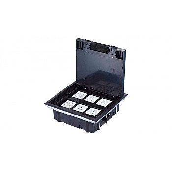 Puszka podłogowa (floorbox) 6M (45x45) regulowana głębokość, do podłogi technicznej (wylewka opcjonalnie) PP005