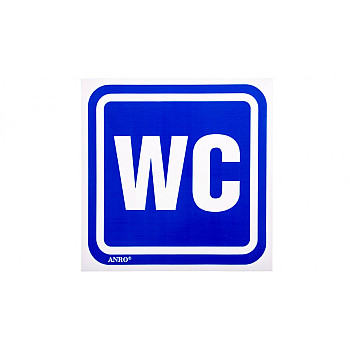 Samoprzylepna tabliczka ostrzegawcza /Oznaczenie WC 100x100/ 61/H/F