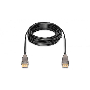 Kabel połączeniowy hybrydowy AOC DisplayPort 1.4 8K 60Hz UHD DP-DP M-M czarny 15m AK-340107-150-S