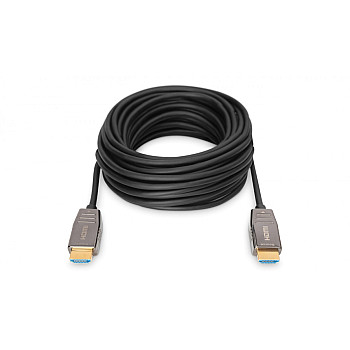 Kabel połączeniowy hybrydowy AOC HDMI 2.1 Ultra High Speed 8K 60Hz UHD HDMI A-HDMI A M-M czarny 10m AK-330126-100-S