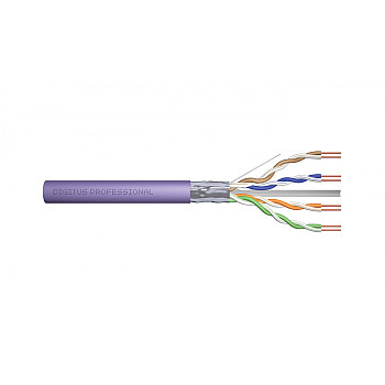 Kabel teleinformatyczny F/UTP kat.6 4x2xAWG23 LSOH drut fioletowy B2ca DK-1626-VH-5 /500m/