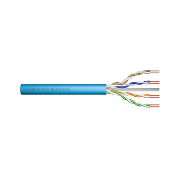 Kabel teleinformatyczny U/UTP kat. 6A 4x2xAWG23 LSOH drut niebieski Dca DK-1614-A-VH-1 /100m/