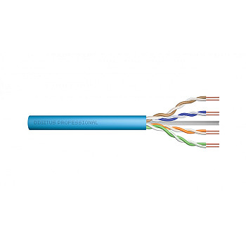 Kabel teleinformatyczny U/UTP kat. 6A 4x2xAWG23 LSOH drut niebieski Dca DK-1614-A-VH-5 /500m/