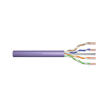 Kabel teleinformatyczny U/UTP kat.6 4x2xAWG23 LSOH drut fioletowy Dca DK-1614-VH-1 /100m/