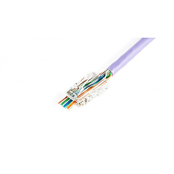 Wtyk RJ45 (8P8C) przelotowy kat.5e nieekranowany AWG 26-24 /woreczek zawiera 100szt./X-ML-5U-EZ