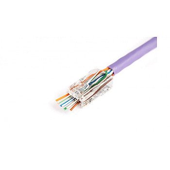 Wtyk RJ45 (8P8C) przelotowy kat.6 nieekranowany AWG 26-24 /woreczek zawiera 100szt./ X-ML-6U-EZ