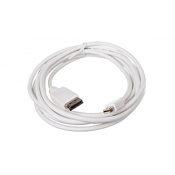 Kabel połączeniowy miniDisplayPort 1.1a Typ miniDP/DP, M/M biały 3m AK-340102-030-W