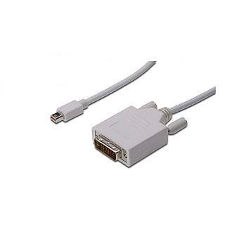 Kabel adapter miniDisplayPort 1.1a Typ miniDP/DVI-D(24+1), M/M biały 2m