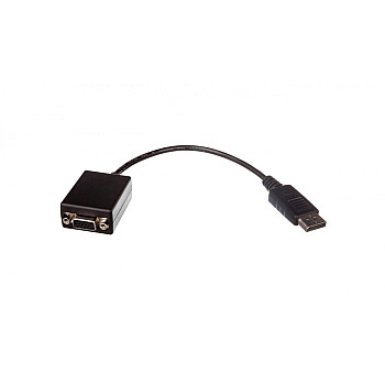 Kabel połączeniowy DisplayPort 1.1a Typ DP/VGA, M/Ż czarny 0,15m