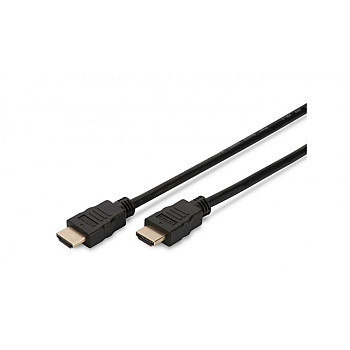Kabel połączeniowy HDMI Highspeed 2.0 z Eth. GOLD Typ HDMI A/HDMI A, M/M czarny 3m AK-330107-030-S
