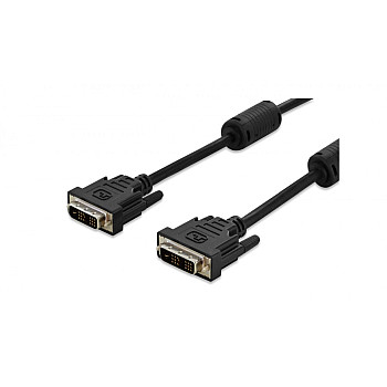 Kabel połączeniowy DVI-D Single Link Typ DVI-D(18+1)/DVI-D(18+1), M/M czarny 2m AK-320100-020-S