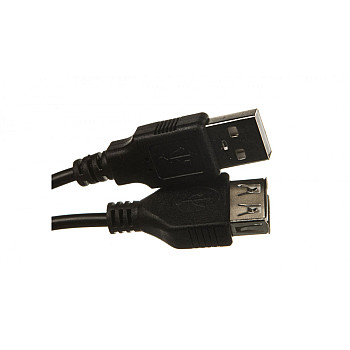 Kabel przedłużający USB 2.0 Typ USB A/USB A, M/Ż czarny 1,8m AK-300200-018-S