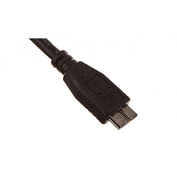 Kabel połączeniowy USB 3.0 Typ USB A/microUSB B, M/M czarny 0,5m AK-300117-005-S