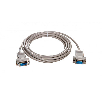 Kabel połączeniowy RS232 null-modem Typ DSUB9/DSUB9, Ż/Ż beżowy 3m AK-610100-030-E