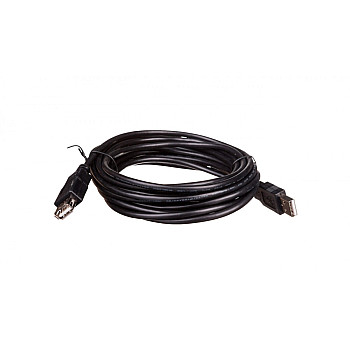 Kabel przedłużający USB 2.0 Typ USB A/USB A, M/Ż czarny 5m AK-300202-050-S