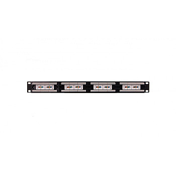 Patch panel kompletny 19 cali 24x RJ45 U/UTP kat. 5e 1U czarny RAL 9005 DN-91524U-1