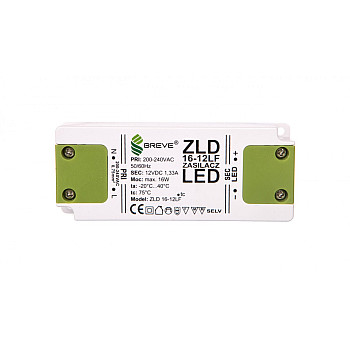 Zasilacz LED 12V DC 16W ZLD 16-12LF 1,33A 19712-9025