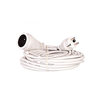 Kabel przedłużajacy (przedłużacz) 10m biały 1x230V H05VV-F3G1,5 1168464