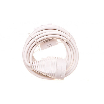 Kabel przedłużajacy (przedłużacz) 5m biały 1x230V H05VV-F3G1,5 1168444