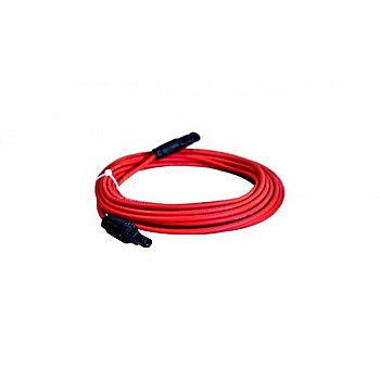 Przedłużacz solarny kabel 6mm2 z wtykami MC4 czarny/czerwony 1 - 50m, Kolor: Czerwony, Długość: 2m