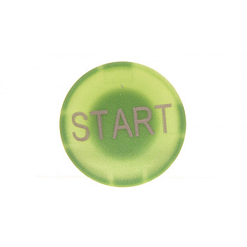 Soczewka przycisku 22mm płaska zielona z symbolem START M22-XD-G-GB1 218196