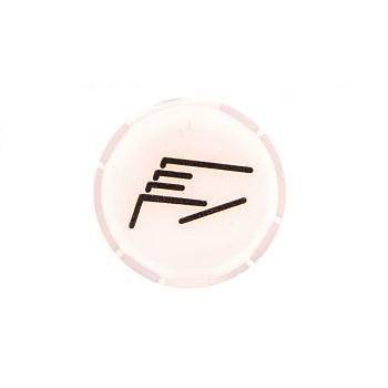 Soczewka przycisku 22mm płaska biała z symbolem RECZNE M22-XDL-W-X9 218307