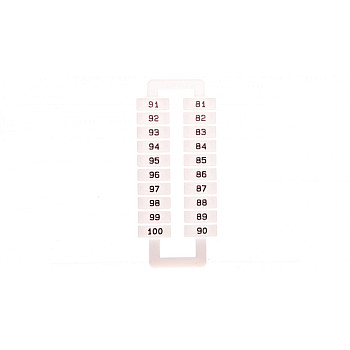 Oznacznik do złączek szynowych EURO 2,5-70mm2 /81-100/ biały 43192 (nadruk 81-100)