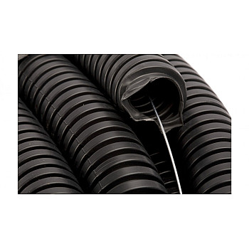 Rura karbowana z pilotem 25mm czarna 750N FMPF25 FEPCT25 /50m/
