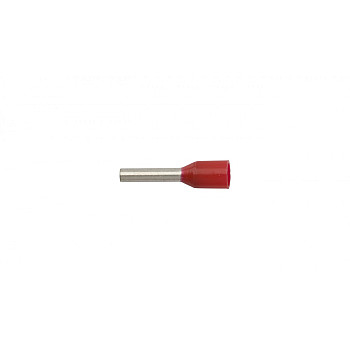 Końcówka tulejkowa izolowana 1mm2/8mm czerwona cynowana TI1L8 /100szt./