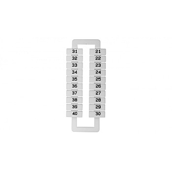 Oznacznik do złączek (EURO) 2,5-70mm2 /21-40/ biały 43192 (20szt.)