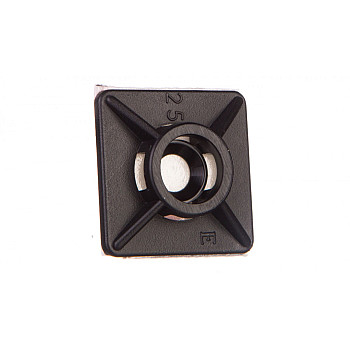 Podstawa przylepna 3,6mm 19x19mm klej czarna BMN0901E /100szt./