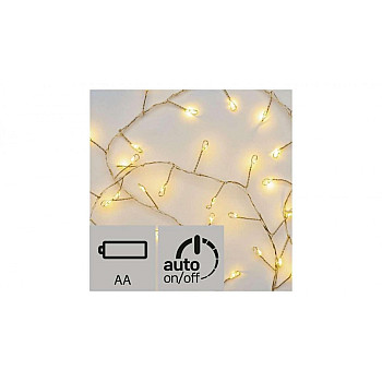 Lampki choinkowe XMAS ZYK 0,9W 100LED 2,4m IP20 ciepły biały D3FW01