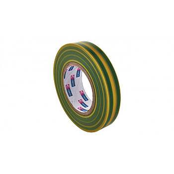 Taśma izolacyjna PVC 15mm / 10m żółto-zielona F61515