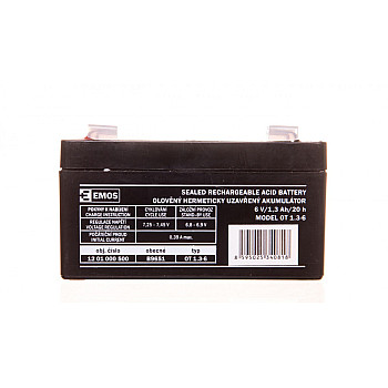 Akumulator ołowiowy AGM 6V 1,3Ah F4,7 B9651