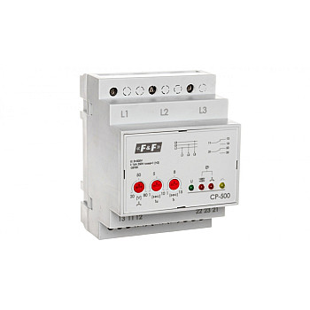 Przekaźnik kontroli napięcia 3-fazowy 2P 2x8A 3x500V 150-210V AC (bez N) CP-500