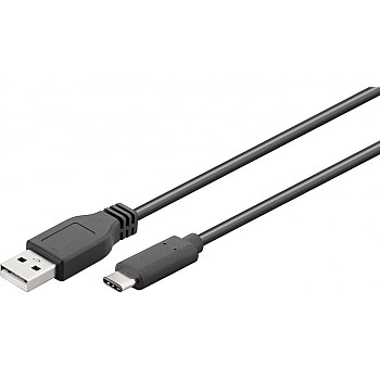 Przewód USB 2.0 HighSpeed USB-C - USB-A 1m 55466