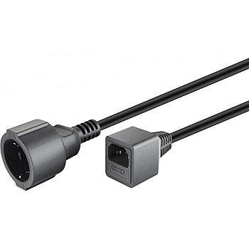 Kabel przedłużający do UPS IEC C14 - Schuko (type F, CEE 7/7) 0,2m 51476