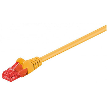 Kabel krosowy patchcord U/UTP kat.6 CCA żółty 3m 68408