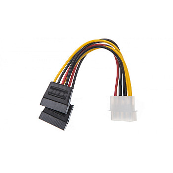 Kabel SATA zasilający MOLEX (M) - S-ATA (F) x2 13cm 68524