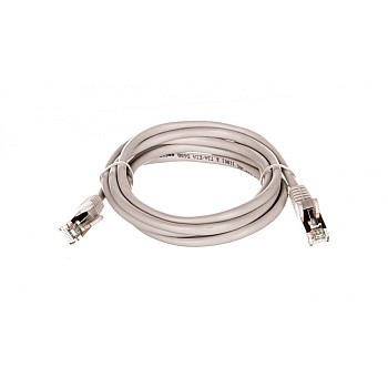 Kabel krosowy patchcord F/UTP kat.5e CCA szary 1m 50127