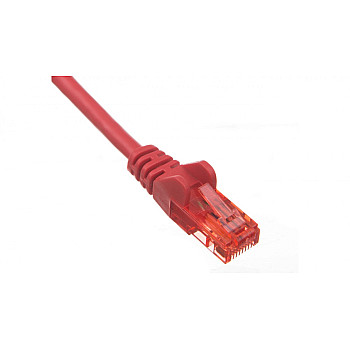 Kabel krosowy patchcord U/UTP kat.6 CCA czerwony 0,25m 95254
