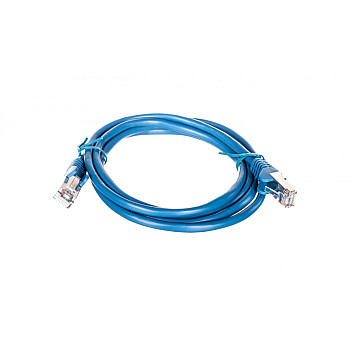 Kabel krosowy patchcord F/UTP kat.5e CCA niebieski 1,5m 95532