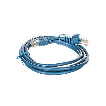 Kabel krosowy patchcord U/UTP kat.5e CCA niebieski 1,5m 95554