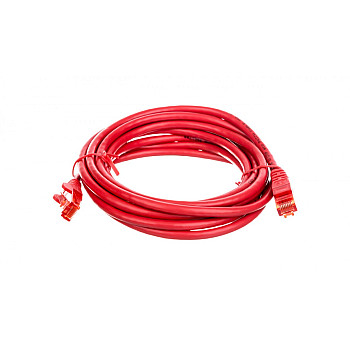 Kabel krosowy patchcord U/UTP kat.6 CCA czerwony 3m 68411