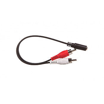 Przewód adapter Jack 3,5mm - 2x RCA 0,2m 50092