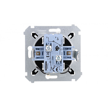 Simon 54 Łącznik schodowy podwójny z podświetleniem (moduł) 10AX 250V zaciski śrubowe czarny mat DW6/2L.01/49