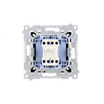 Simon 54 Łącznik krzyżowy z podświetleniem LED (moduł) 10AX 250V szybkozłącza, czarny mat DW7L.01/49