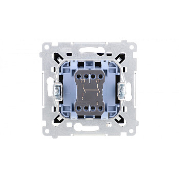 Simon 54 Łącznik dwubiegunowy (moduł) 16AX 250V zaciski śrubowe czarny mat DW2A.01/49