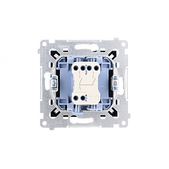 Simon 54 Łącznik świecznikowy do wersji IP44 (moduł) 10AX 250V szybkozłącza, czarny mat z wkładkę uszczelniającą DU1W DW5B.01/49